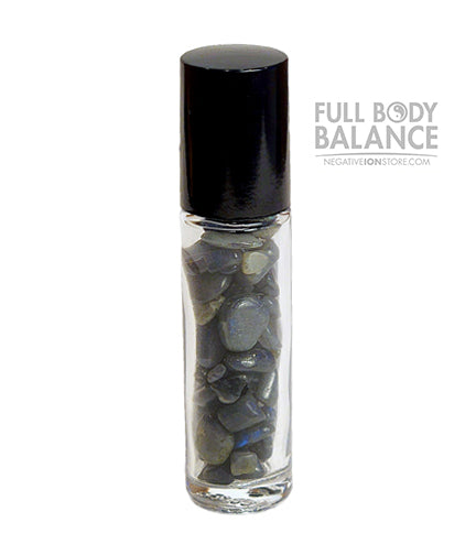 Essential Oil Roller Bottle with Labradorite Chips