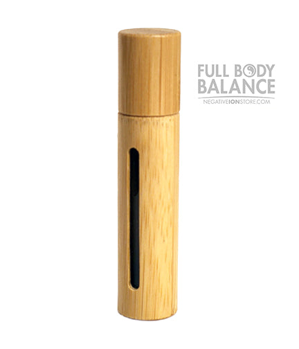 Essential Oil Glass Roller Bottle with Bamboo Cover