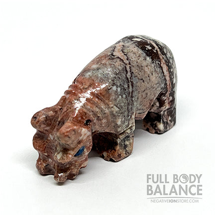 Soapstone Hippo Animal Carving